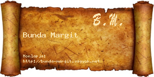Bunda Margit névjegykártya